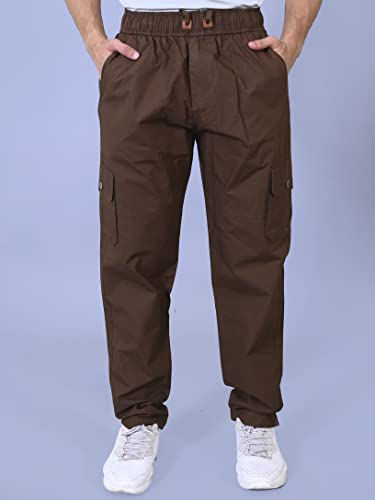 Image of Men's Cotton Solid Cargo Pant-5502