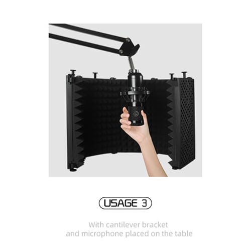 Bouclier de microphone de studio pour enregistrer sans écho à la maison - 7
