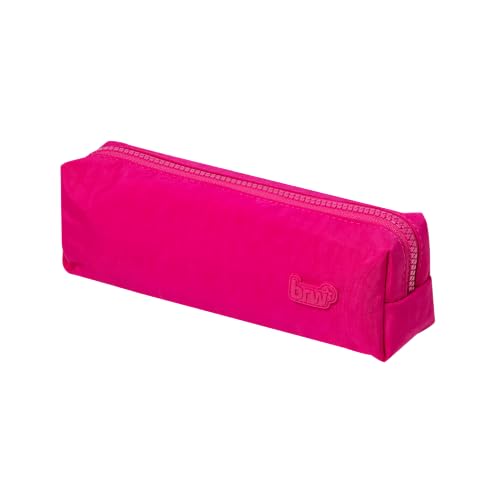 BRW Estojo Escolar Nylon 1 Zíper Pink