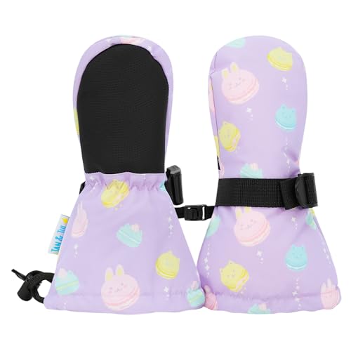 Image of JAN & JUL Girls' Insulated Waterproof Snow Mittens for Toddlers and Kids