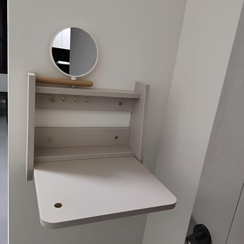 Escritorio flotante de pared plegable para portátil contra la falta de espacio 5
