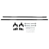 Traction Tie Bars Compatible with 2001-2010 Chevrolet Silverado GMC Sierra 2500HD 3500HD Steel Black Powder Coated