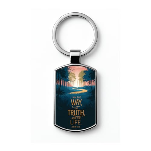 Image of Stylish Metal Keychains with Permanent Glossy Print - Inspirational Quotes & Spiritual Designs - Perfect Key chains for loved ones, Personal Use, Gifts & Return Gifts