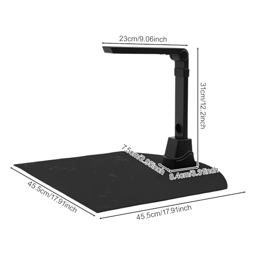 MEELRYD Skaner dokumentów, składany skaner książek, skaner A3, 3-poziomowy skaner LED HD, kamera do dokumentów, wizualizator z językiem OCR 200+, kompatybilny z Mac/Windows