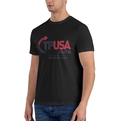 Turning Point USA Tpusa Freedom Life Crew Neck Cotton T-Shirts Classic Fit Black2
