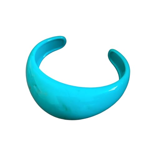 Image of 1Pc Resin Wide Round Bangle Bracelets Minimalist Jewelry for Women Geometric Bohemian Colorful Wrap Bracelet Elegant Round Acrylic Holiady Chunky Thick Bracelet