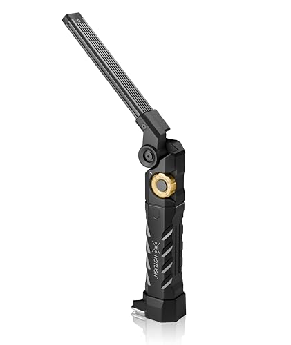 HOTLIGH ZF7885 5000mAh Rechargeable Work Light - 1500 LM Magnetic Flashlight 4 Mode Mechanic Light with 395nm UV Lighting for Auto Repair Outdoor Tasks Fathers Day Gifts for Men