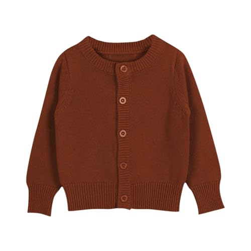 Girls Knit Cardigan Plain Lightweight Button Down Open Front Sweater Kids Toddler Breathable Casual Sweater Coats