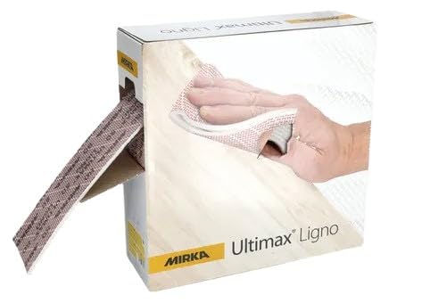 Mirka Ultimax Ligno Soft 4.5" x 5" Sanding Roll Grit P150 Hand Sanding Pads Soft Perforated Sheets for Wood 130 per Roll
