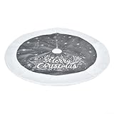 Für Feiertagsdekoration, Buchstaben-Baumrock, Teppichboden, 100 cm, mit Stoffmaterial und sicherer Passform, für den Weihnachtsbaum