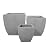 Kante 17.7", 15" and 10.6" Modern Square Natural Concrete Planters (Set of 3) Lightweight Outdoor Indoor Planter Pots with Drainage Holes for Patio, Backyard, Living Room Set of 2 Natural Concrete