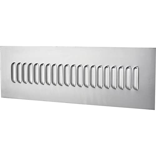 20 Hood Louver Sheet Metal Panel, 24 x 8 Inch 18 Gauge Bare Steel