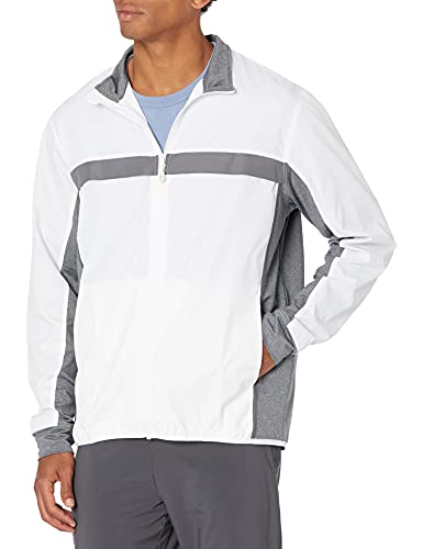 Image of CBUK Men's Wind Resistant Swish Colorblock Mock Neck Full Zip Jacket