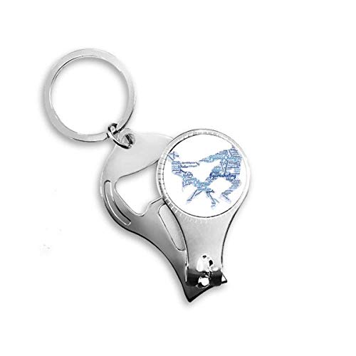 Clé à ongles en forme de clé Wordcloud accessoire manucure original