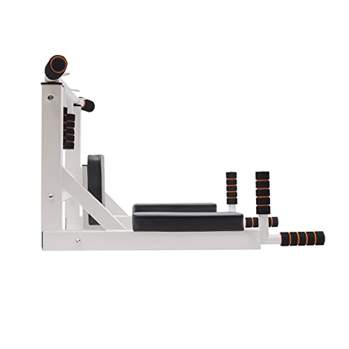 Wall Mounted Pull Up Bar, Pull Up Bar For Home Gym Multifunctional Strength Training Dip Station, Max Load 440Lbs (White) #TOP3