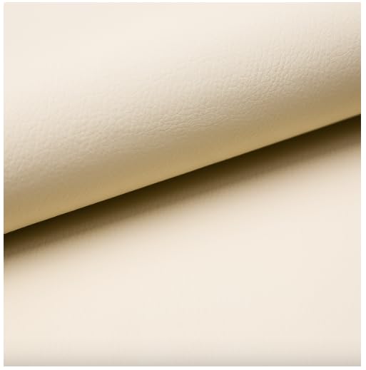 TAPHICEROS Parche Reparador de Cuero, Crema, 250cm x 140cm, Metro de Tela, Kit de Reparación de Cuero Sintético para Asiento de Coche Sofá Mueble Silla de Oficina Bricolaje