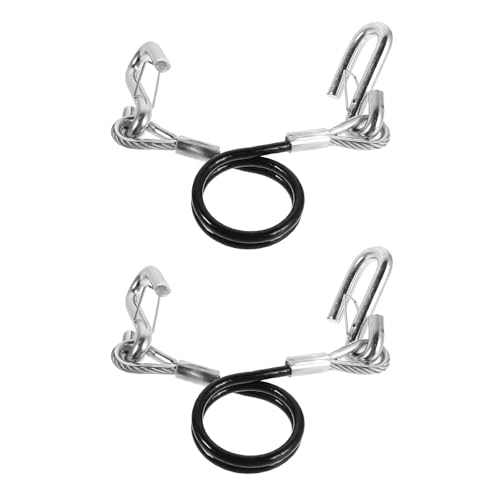 Cable de seguridad para remolque de acero negro con 2 piezas de 3500lb resistencia exterior