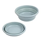 折りたたみ 洗い桶 洗面器 バケツ たらい 折りたたみ式 掃除 洗濯 お風呂用 キッチン用 ペット用 マスク洗い ソフト湯おけ シリコン (青, S)