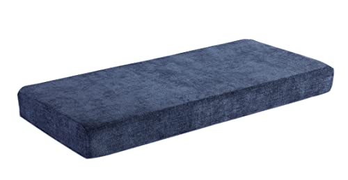 Loveboat Bench Cushion 54x16 Inch Soft Non-Slip Furniture Cushions for Bench Couch Swing Setee with Ties, Navy