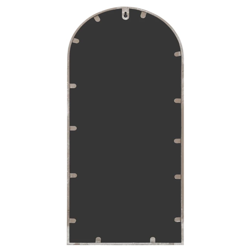 Mangloder - Espejo de jardín (70 x 30 cm, hierro y cristal, espejo de pared para exteriores, efecto oxidado, para pasillo, baño, armario, salón y más)