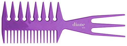 Diane 3-in-1 Styling Comb for Detangling, Parting, Lifting, and Shaping, Ideal for All Hair Types, Purple