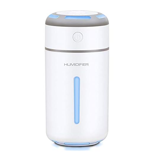 MADETEC Ultrasonic Cool Mist Humidifier Portable Mini USB Air Humidifier for Car Travel Office Baby Bedroom Home with 7 Colors Night Light and Auto Shut-Off (230ML)