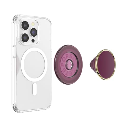 PopSockets Handygriff für MagSafe, Magnetischer Halter- Rotwein – Ansicht 4