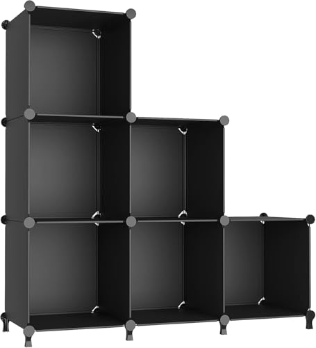 Image of KRISHYAM Collapsible Wardrobe Organizer with Doors & Open Box Storage, DIY Cube Closet Cabinet for Clothes, Toys, Books, Bags & Bedroom Storage