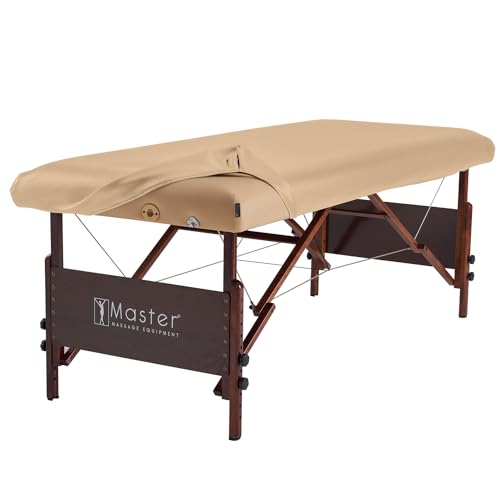 Housse de massage en cuir PU beige pour sublimer l'ambiance zen de votre salon de massage