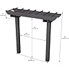 Vita Charcoal Gray Wildwood Cedar Arbor – 72" W x 90" H, Garden Arch for Climbing Plants, Wedding Ceremony & Backyard Décor, Durable Two-Post Trellis, Easy Assembly, for Parties & Celebrations #5