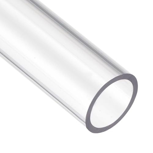Image of uxcell Clear Rigid Tubing 15mm(0.6 inch) ID x 19mm(3 /4 inch) OD x 1Ft(305mm) Length Round Plastic Polycarbonate Tube