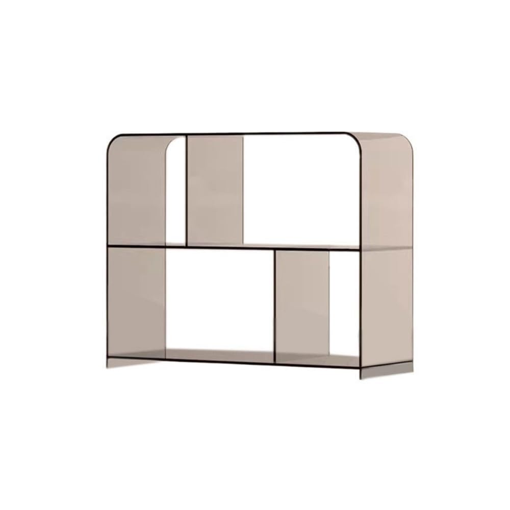RYUQW3RE Cd Storage Rack Vinyl Record Storage Rack Transparent Acrylic Bookcase Magazine Sofa Side Table(Grey)