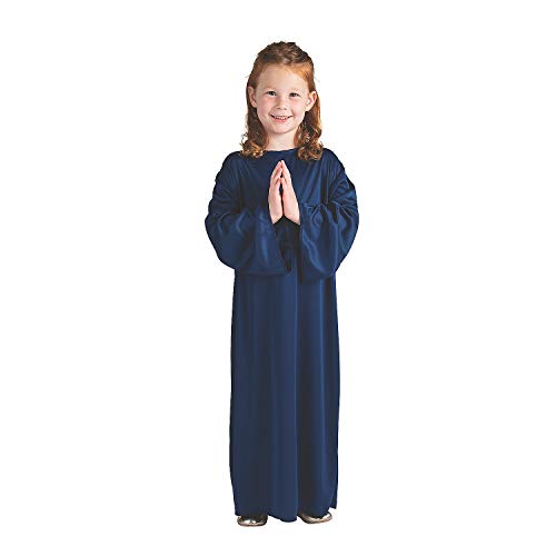 Fun Express - Child L/XL Navy Nativity Gown for Christmas - Apparel Accessories - Costumes - Kids - Unisex Costumes - Christmas - 1 Piece