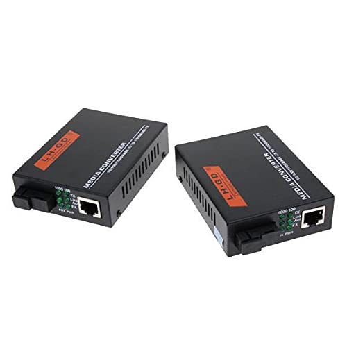 Merishopp 3x2x 1000Mbps External Ethernet Media Converter Single Mode Fiber Transceiver | Computers/Tablets & Networking | Enterprise Networking, Servers | Switches & Hubs-image-49