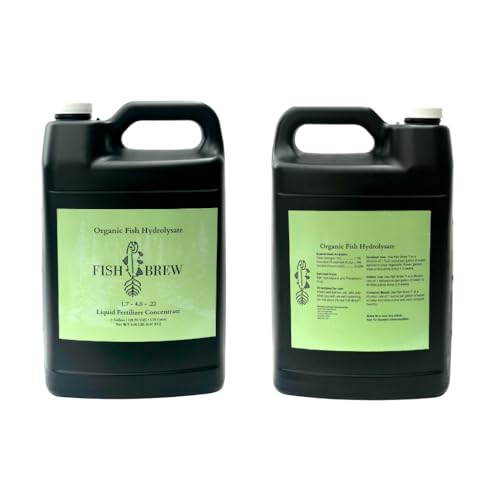 Fish Brew Organic Fish Hydrolysate Fertilizer 2.0-3.0-0.24 NPK Liquid Plant Food (1 Gallon)