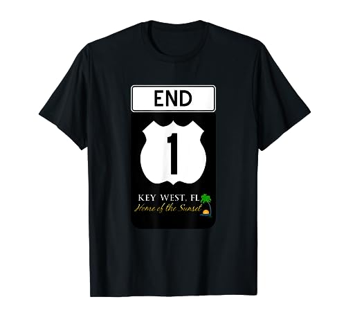 La icónica ruta estadounidense 1 de Key West A1A Camiseta