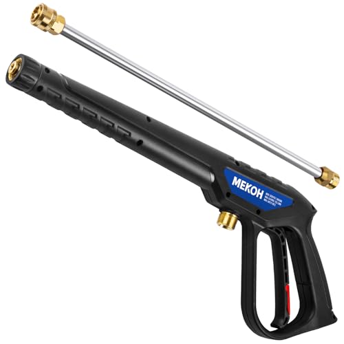 MEKOH Universal Pressure Washer Gun with Stainless Extension, Replacement Power Washer Wand fits...