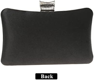 COAIMANEY Womens Silk Satin Clutch Purse Rhinestone Crossbody Evening Bag Handbag for Wedding Party Prom