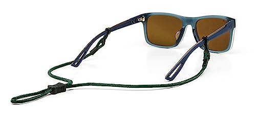 Croakies Terra Spec Adjustable Eyewear Retainer, Hunter, 12 Inch, 24' x 3.2mm (TASC14HT), Black and Dark green
