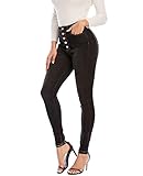 ECUPPER Womens Jeans High Waist Skinny Fit Stretch Jeans Denim Trousers with Pockets Smoky Gray M