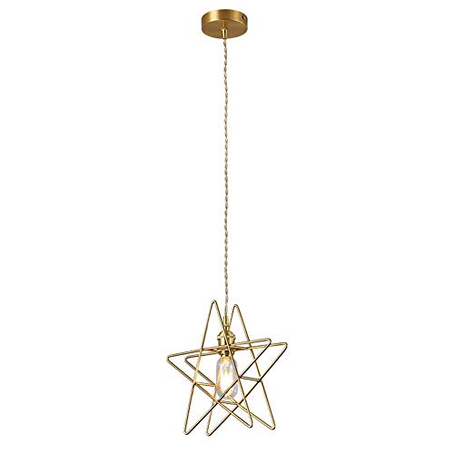 Suspension en cuivre lampe suspendue étoile E27 métal réglable