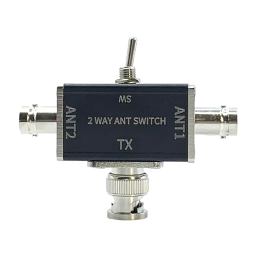 Conmutador manual de antena coaxial de 2 vías 100W 0-50MHz para selector de línea RF de radio