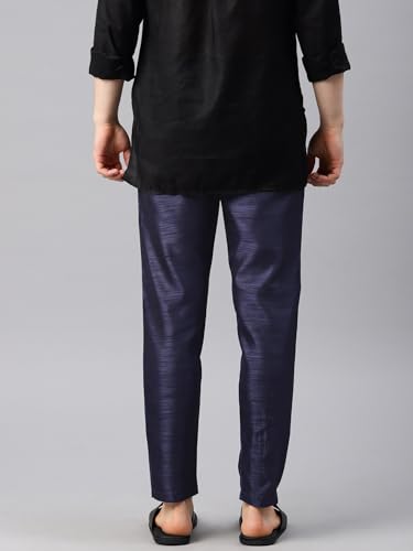 Image of Freehand Men's Slim Casual Pants (0419-PYJAMA01-02 Navy