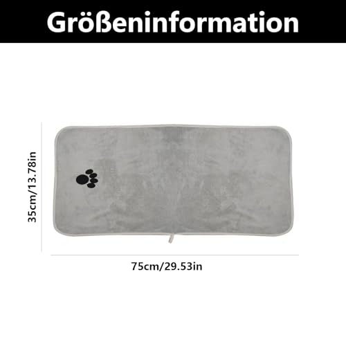 YUGUOLAN 2 Stück Hundehandtuch Extra Saugfähig, Hunde Handtuch, Handtuch Hund, Hundehandtuch Große Hunde, Extra Saugfähig Für Hunde Und Katzen, Für Katzen, Hunde Oder Andere Haustiere (75 X 35 cm)