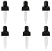 Year of Plenty Glass Eye Droppers for 5ml Essential Oil Bottles | Set of 6 | Black | Compatible with doTERRA, Young Living, Plant Therapy, Rocky Mountain, Edens Garden, Plant Guru, etc 5ml Bottles (6)