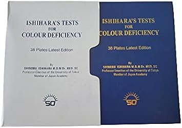 Color Blindness Ishihara Vision Testing 38 Charts | Color Deficiency Test Book with Numbers | Ishihara Plates for Testing All Forms of Color BlindnessBy Shinobu Ishihara Japanese Surgeon (Blue)