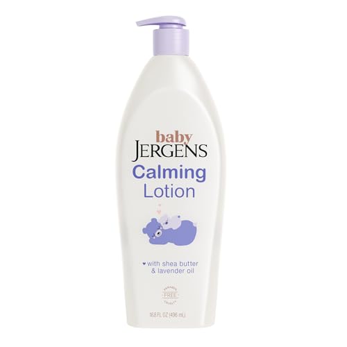 Jergens Baby Calming Lotion, Baby Calming Lotion, Lavender Baby Lotion, Baby Moisturizer with Shea Butter and Lavender Oil, 16.8 Fl Oz