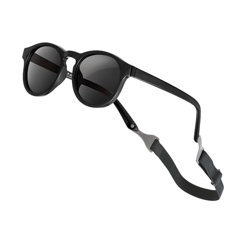 Image of VideMundi Baby Sunglasses with Strap Polarized Flexible UV400 for Infant Toddler Boys Girls Age 0-24 Months