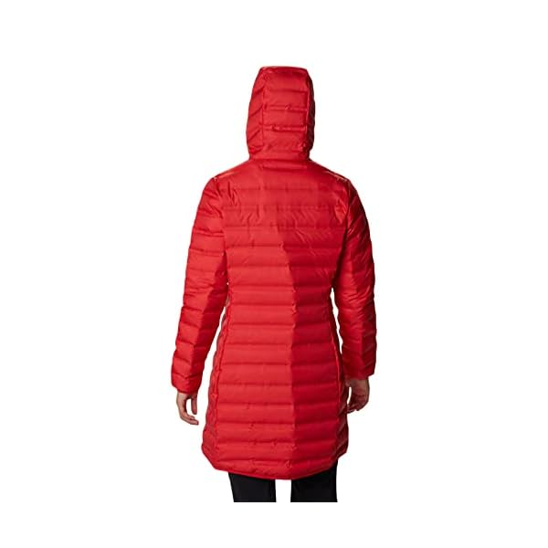 Columbia Women's Lake 22 Down Long Hooded Jacket, Red Lily, Medium - Image 3