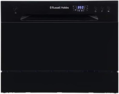 Russell Hobbs RHTTDW6B Freestanding Compact Dishwasher, Eco mode, 6 place_settings, Black, Noise level: decibels 52